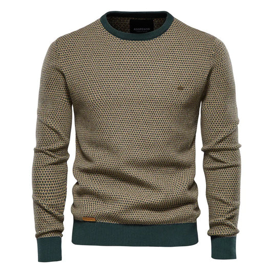 Domenego - Maglione Uomo Motivo Quadri Elegante Moderno
