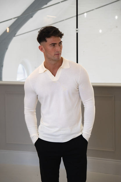 Julian - Polo Uomo Manica Lunga Beige Elegante