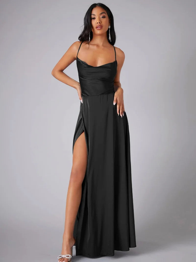 Tiziana – Abito Maxi Elegante Dalla Finitura Lucida E Raffinata