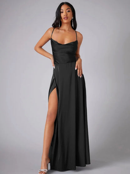Tiziana – Abito Maxi Elegante Dalla Finitura Lucida E Raffinata