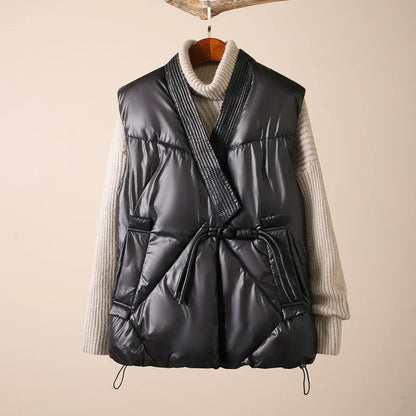 Fiammetta - Gilet Trapuntato Donna Autunnale con Cintura