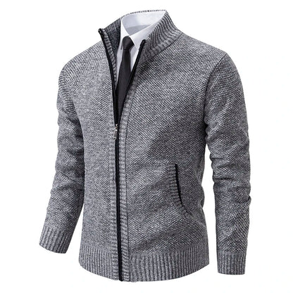 Dino - Cardigan Uomo Con Zip Stile Moderno