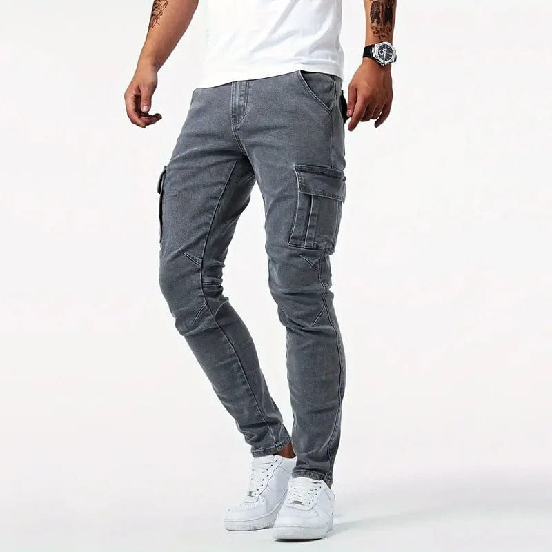 Jacinto - Jeans Cargo Denim Uomo Contemporaneo