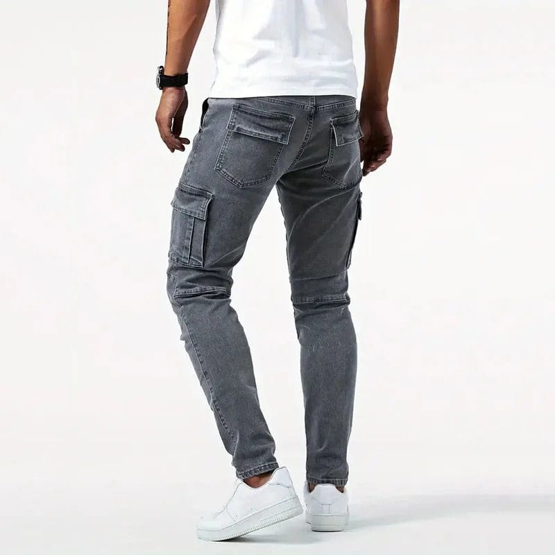 Jacinto - Jeans Cargo Denim Uomo Contemporaneo