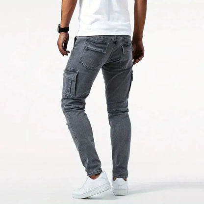 Jacinto - Jeans Cargo Denim Uomo Contemporaneo