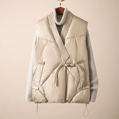 Fiammetta - Gilet Trapuntato Donna Autunnale con Cintura