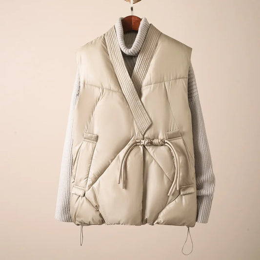Fiammetta - Gilet Trapuntato Donna Autunnale con Cintura