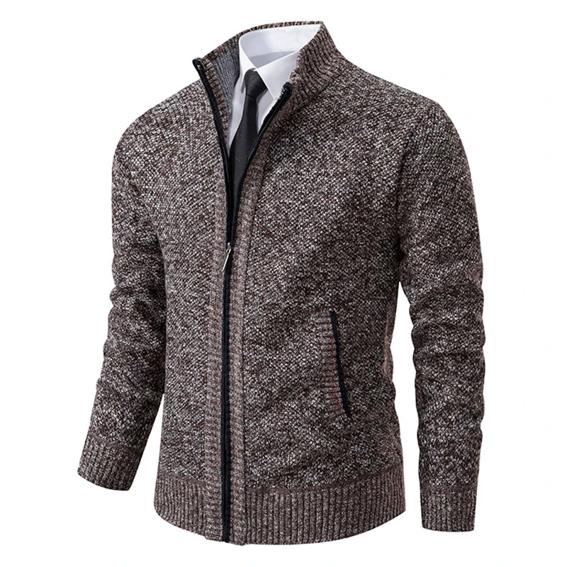 Dino - Cardigan Uomo Con Zip Stile Moderno