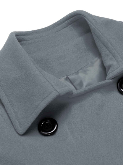 Eva - Cappotto slim monocromo con revers elegante