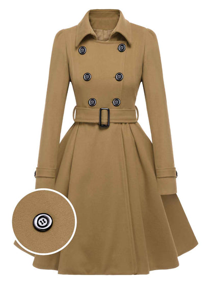 Eva - Cappotto slim monocromo con revers elegante