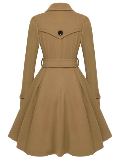 Eva - Cappotto slim monocromo con revers elegante
