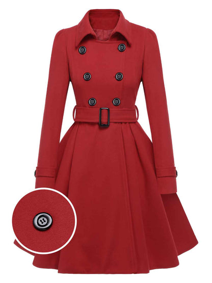 Eva - Cappotto slim monocromo con revers elegante