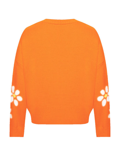 Eralda - Cardigan in maglia jacquard con fiori