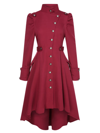 Fabiana - Cappotto con colletto alto e bottoni