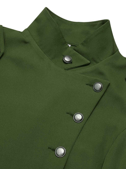Fabiana - Cappotto con colletto alto e bottoni