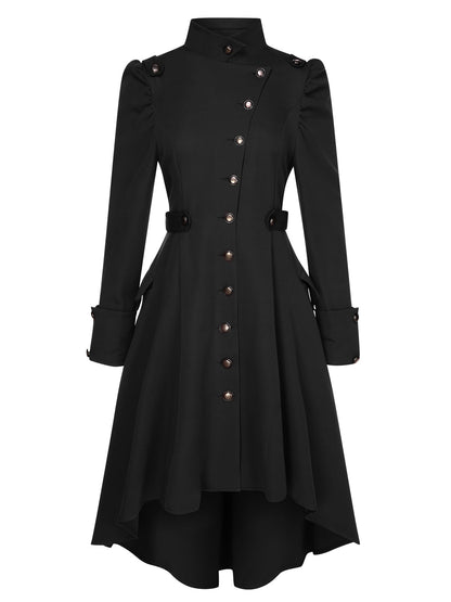 Fabiana - Cappotto con colletto alto e bottoni