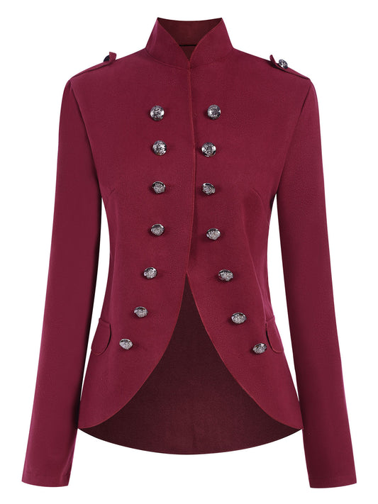 Fabiola - Cappotto doppiopetto con colletto alto elegante