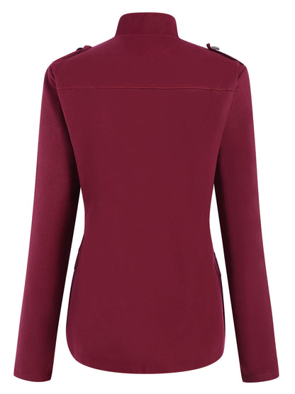Fabiola - Cappotto doppiopetto con colletto alto elegante