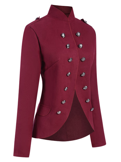 Fabiola - Cappotto doppiopetto con colletto alto elegante