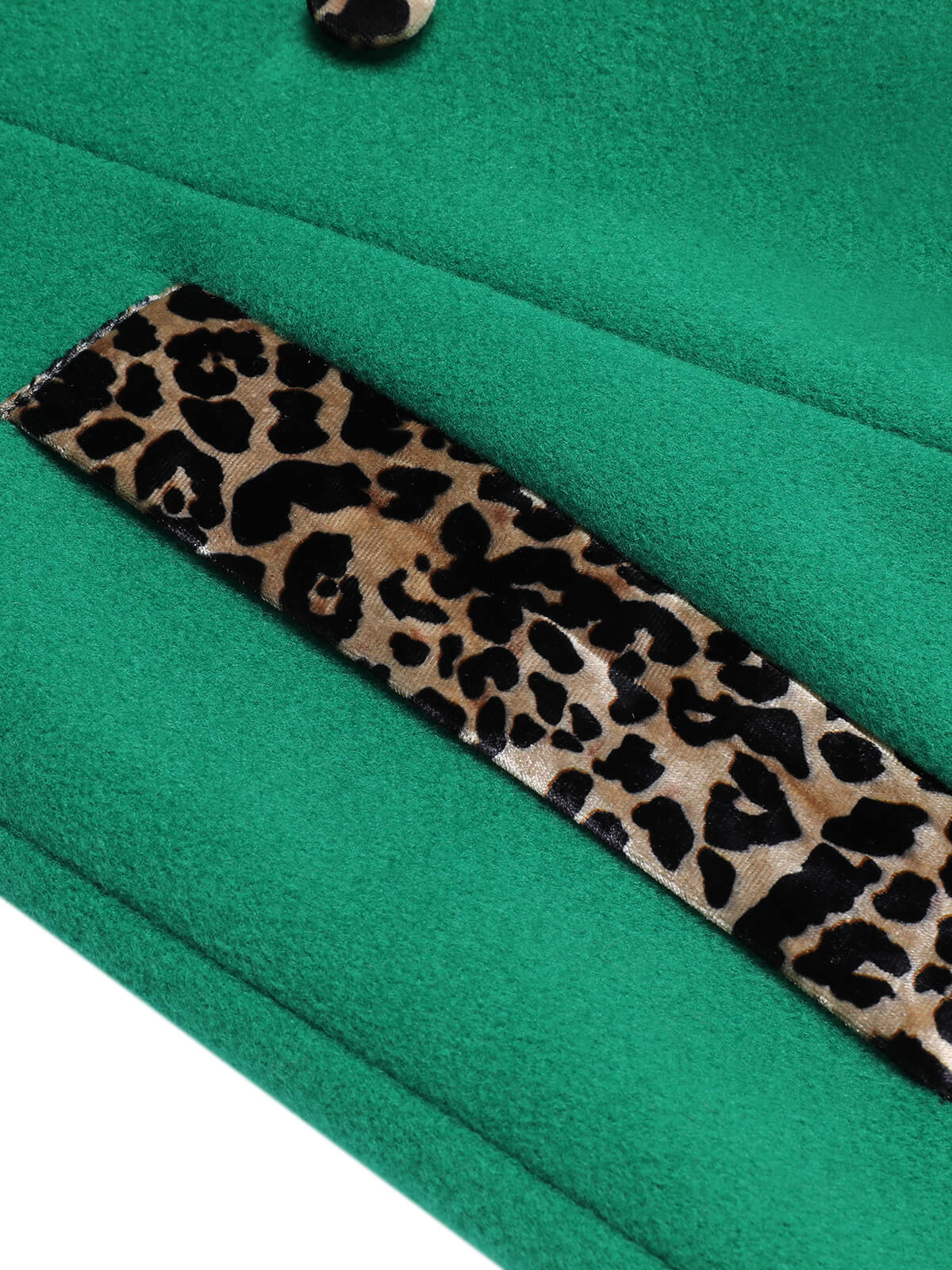 Fanny - Cappotto bordeaux con patchwork leopardato e bottoni
