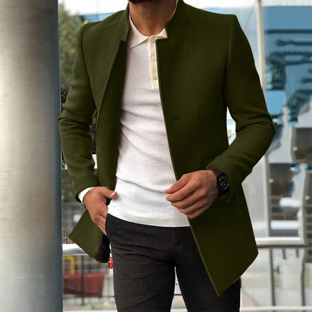Ilario – Giacca Uomo Monopetto Con Collo Alto
