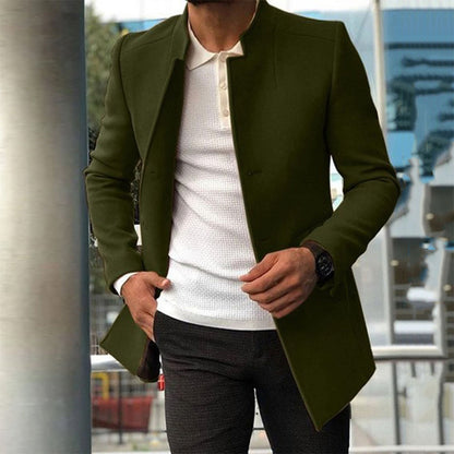 Ilario – Giacca Uomo Monopetto Con Collo Alto