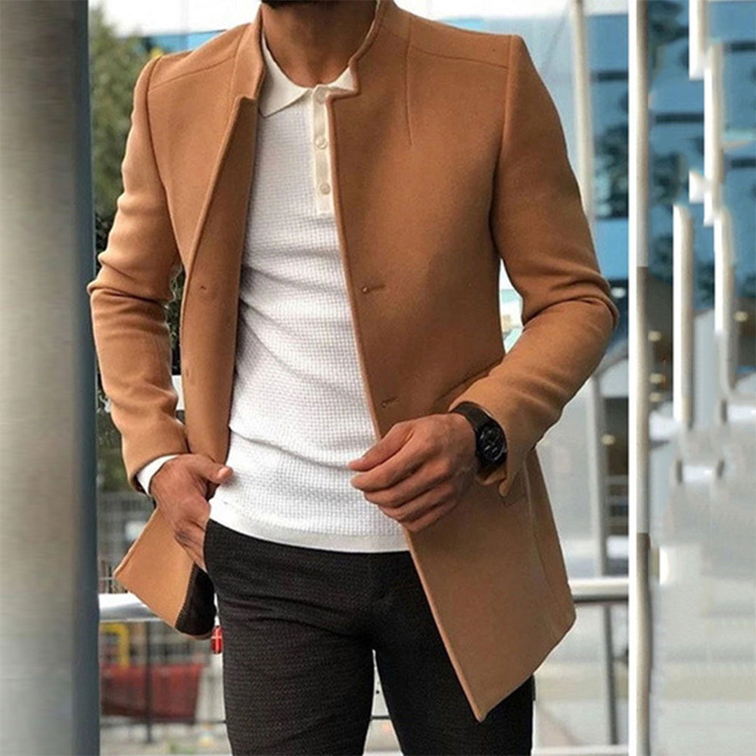 Ilario – Giacca Uomo Monopetto Con Collo Alto