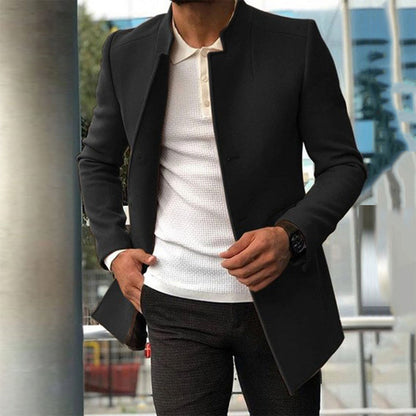 Ilario – Giacca Uomo Monopetto Con Collo Alto