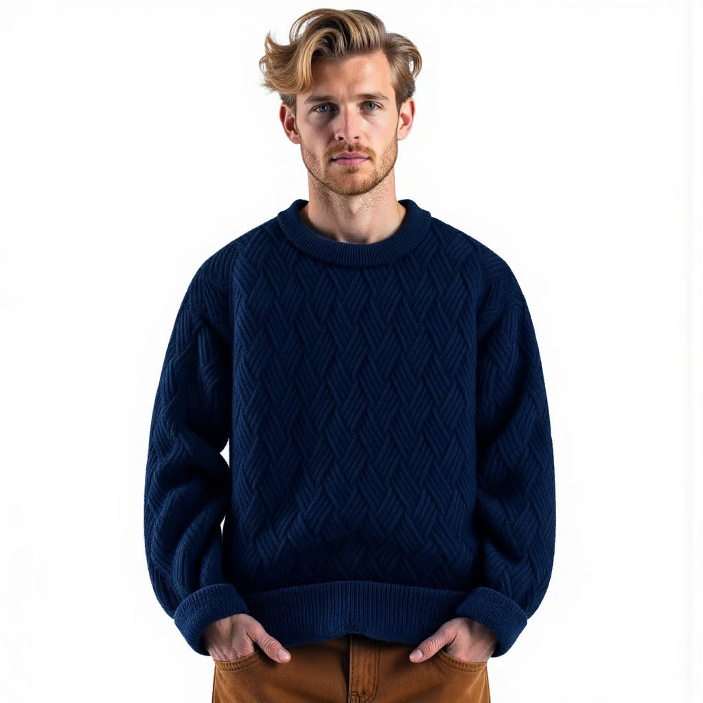 Jonas – Maglione Uomo Girocollo Texturizzato Casual