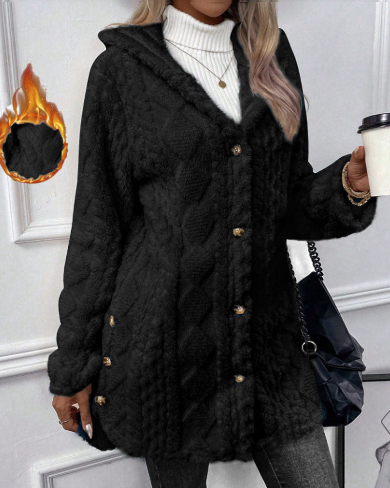 Dalila - Warm Cozy Hooded Casual Coat