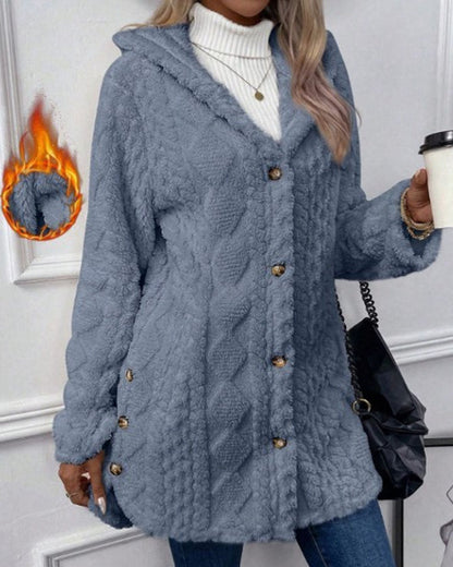 Dalila - Warm Cozy Hooded Casual Coat