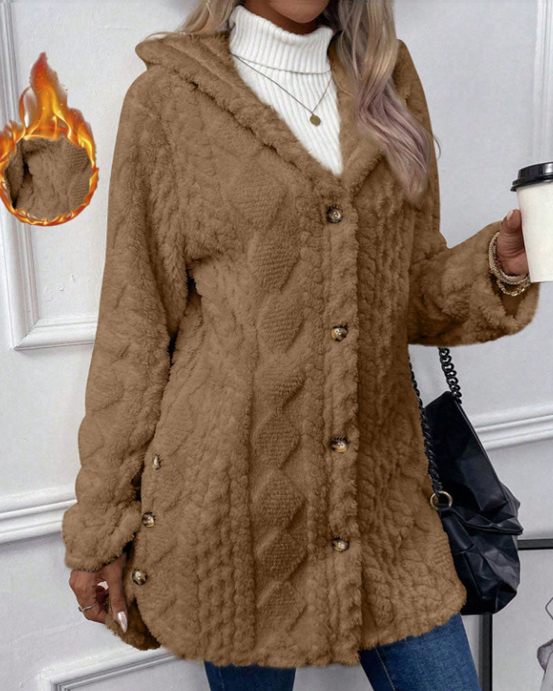 Dalila - Warm Cozy Hooded Casual Coat