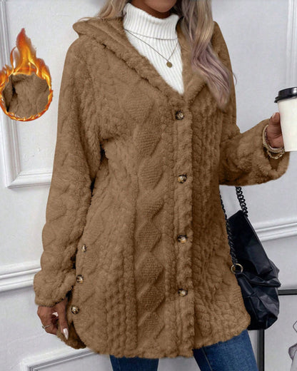 Dalila - Warm Cozy Hooded Casual Coat