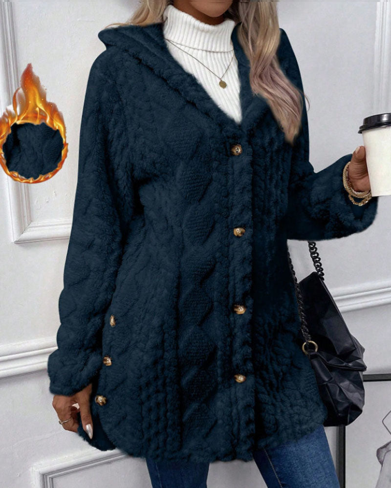 Dalila - Warm Cozy Hooded Casual Coat