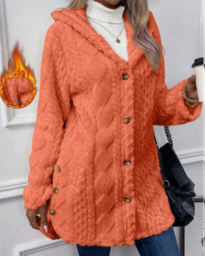 Dalila - Warm Cozy Hooded Casual Coat