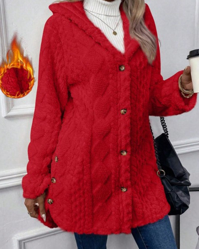 Dalila - Warm Cozy Hooded Casual Coat