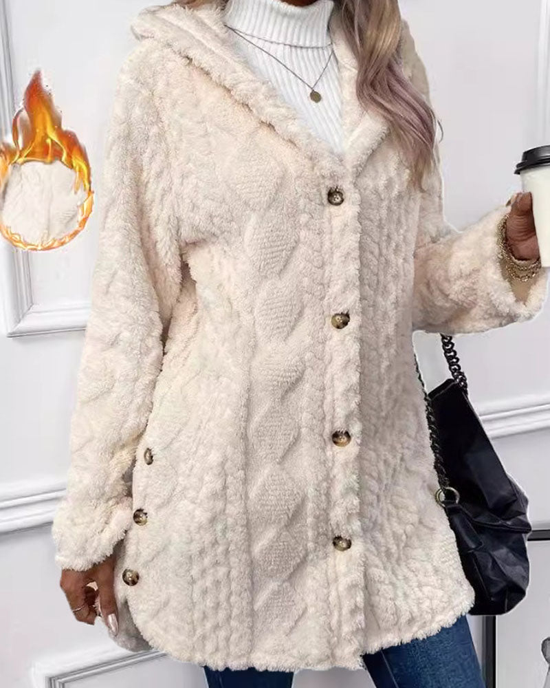 Dalila - Warm Cozy Hooded Casual Coat