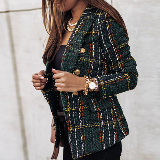Umberta - Blazer a Quadri Autunnale e Senza Tempo da Donna