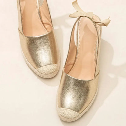 Donata - Sandali Donna con Zeppa in Stile Espadrillas