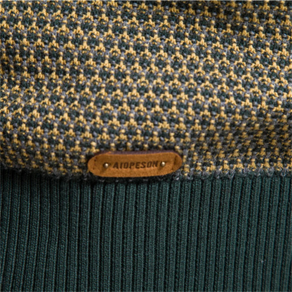 Domenego - Maglione Uomo Motivo Quadri Elegante Moderno