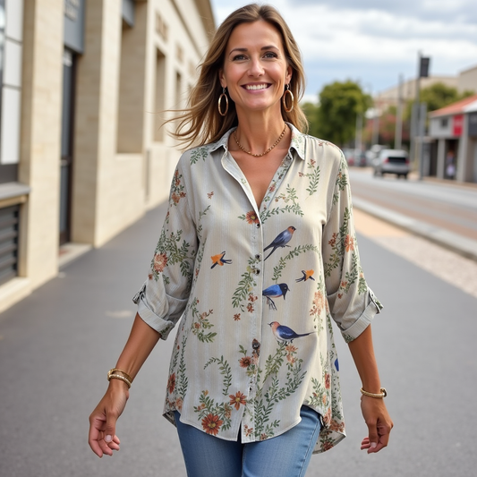 Hermione - Blusa Donna Floreale Vintage Estiva Elegante