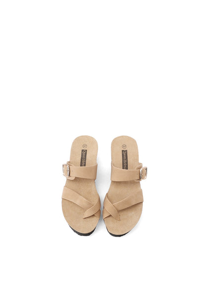 Quenita - Sandali con zeppa in ecopelle donna