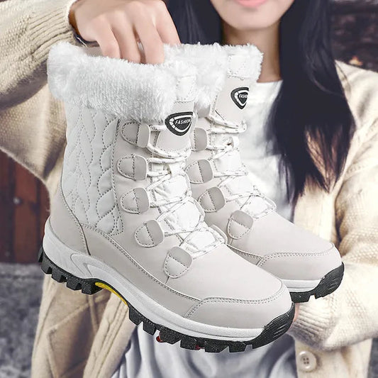 Sarina - Stivali da neve eleganti e caldi donna Bianco