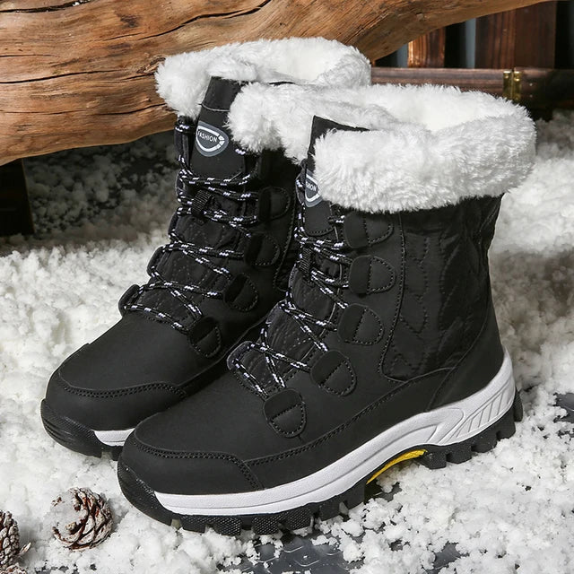 Sarina - Stivali da neve eleganti e caldi donna Nero