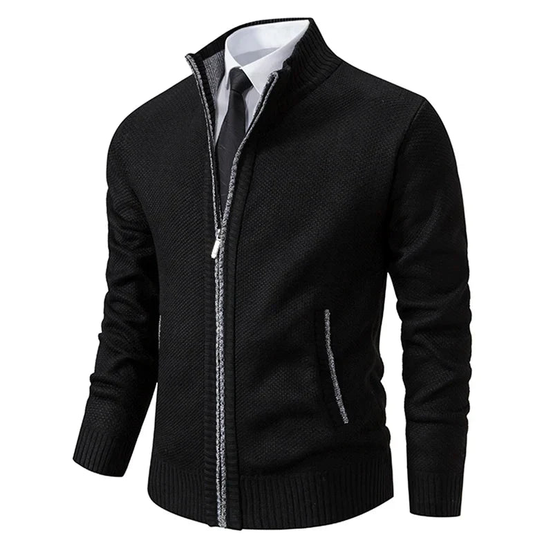 Dino - Cardigan Uomo Con Zip Stile Moderno