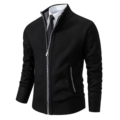 Dino - Cardigan Uomo Con Zip Stile Moderno
