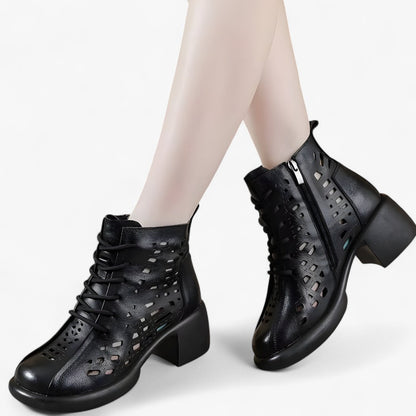 Havina - Stivaletti da donna con lacci cuciti a mano