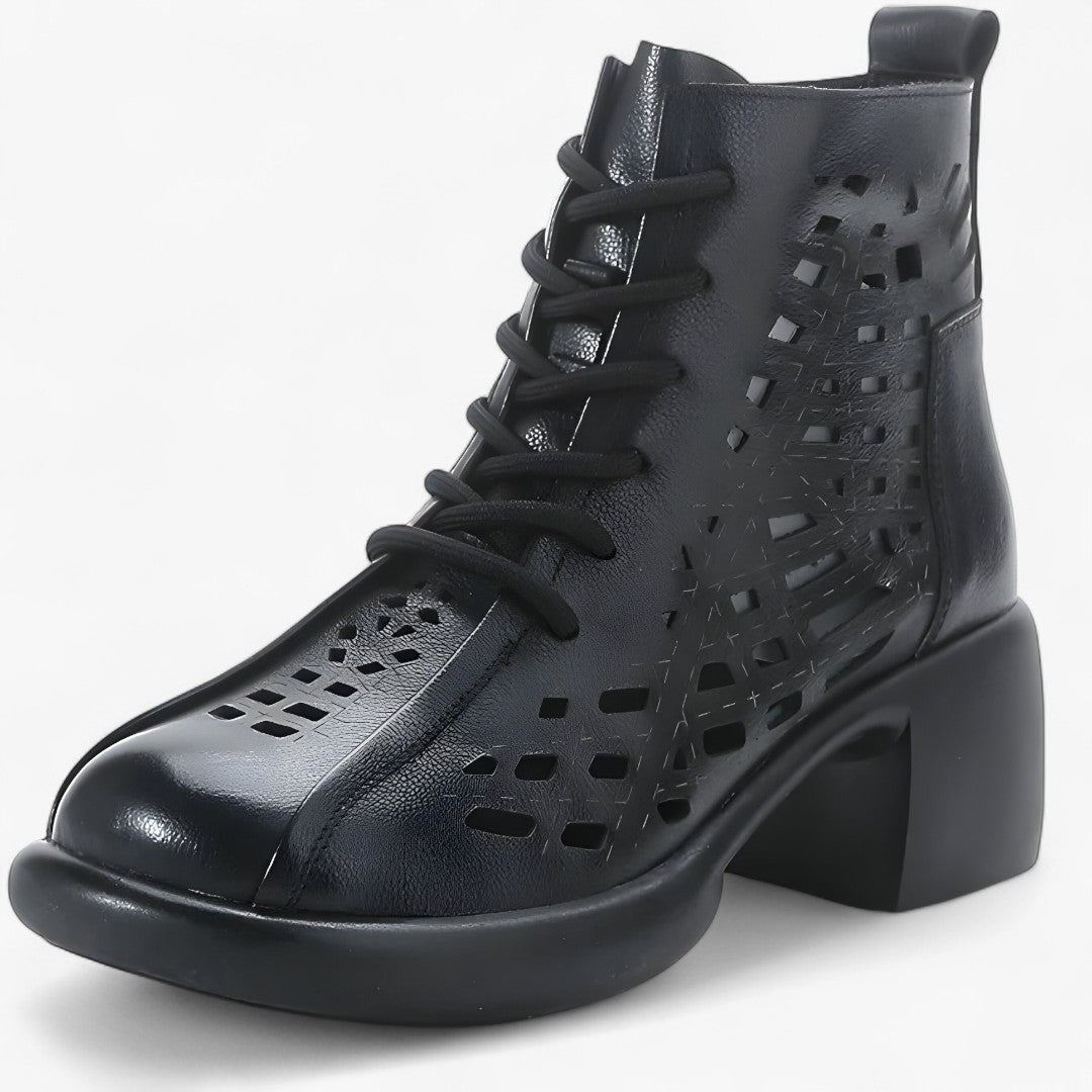 Havina - Stivaletti da donna con lacci cuciti a mano