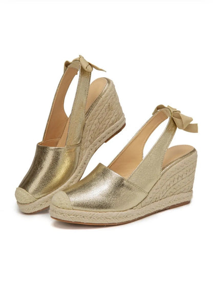Donata - Sandali Donna con Zeppa in Stile Espadrillas