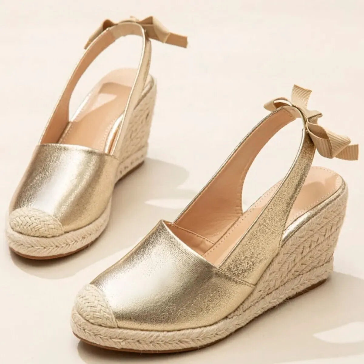 Donata - Sandali Donna con Zeppa in Stile Espadrillas